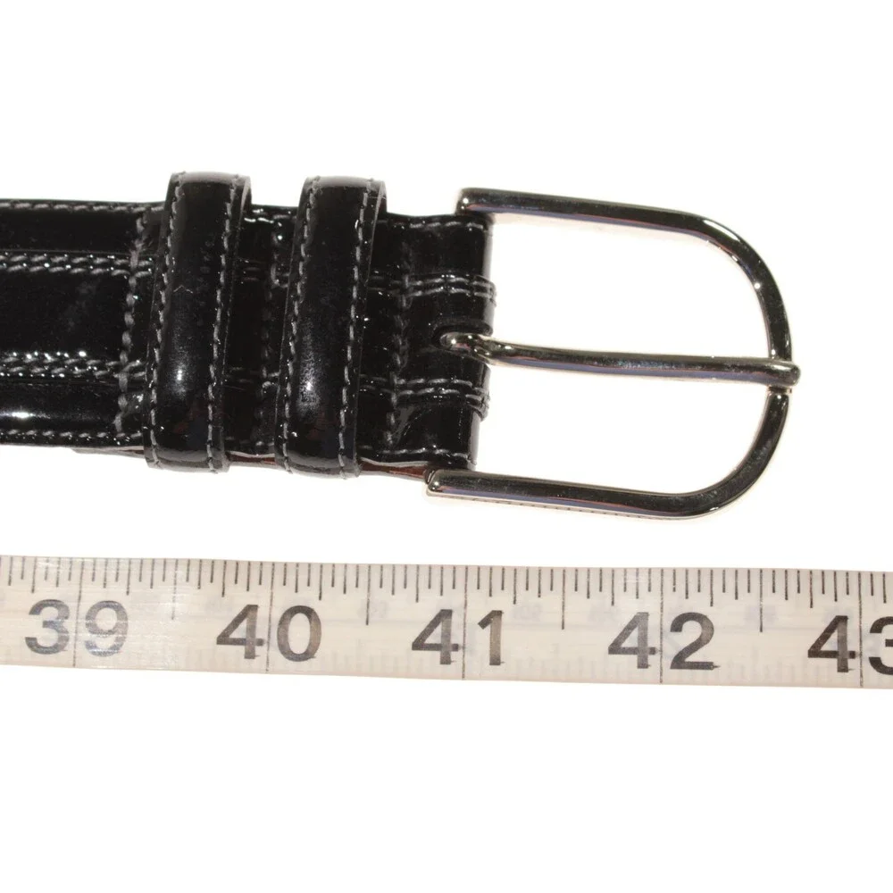 Mezlan NWT Classic Belt Size 34 US in Black Leather Made in Spain